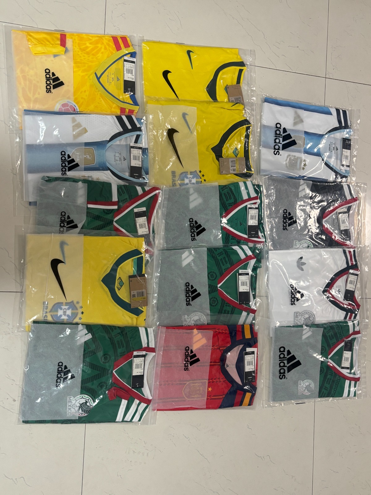 Pedido variado de selecciones Mexico Brasil Espana